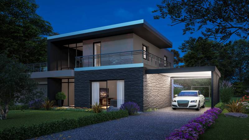 Pergola fixe pour un salon extérieur réf. Lounge sur Andernos-les-Bains les bains